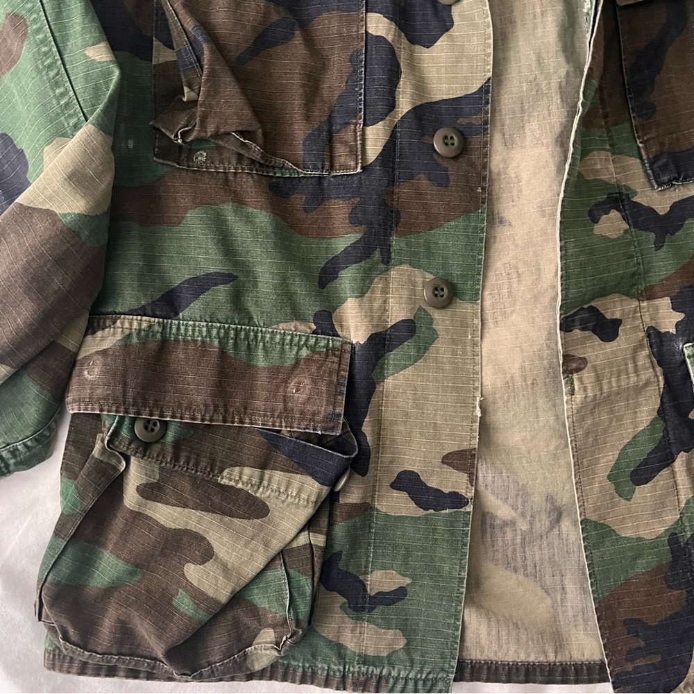 Vintage Green Camo Military Jacket Lightweight Small - Picture 3 of 6